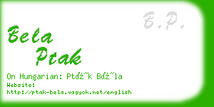 bela ptak business card